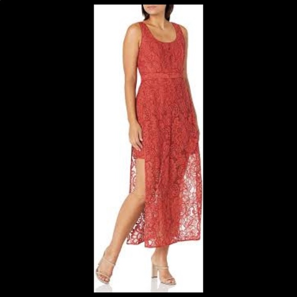 BCBG Formal Semi Formal Orange Lace Dress - Picture 8 of 8